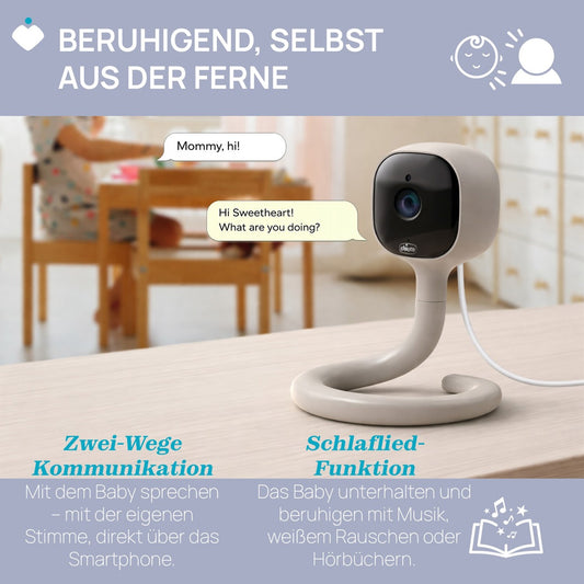 chicco Wifi Video-Babyphone mit flexibler Halterung