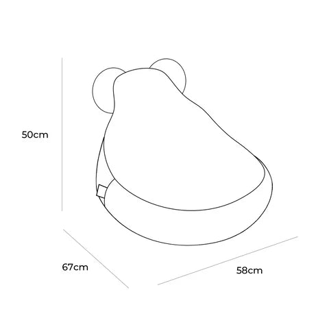 MeowBaby.de MeowBaby Kindersessel Bären-Sitzsack Churros - Plüschcord Edition