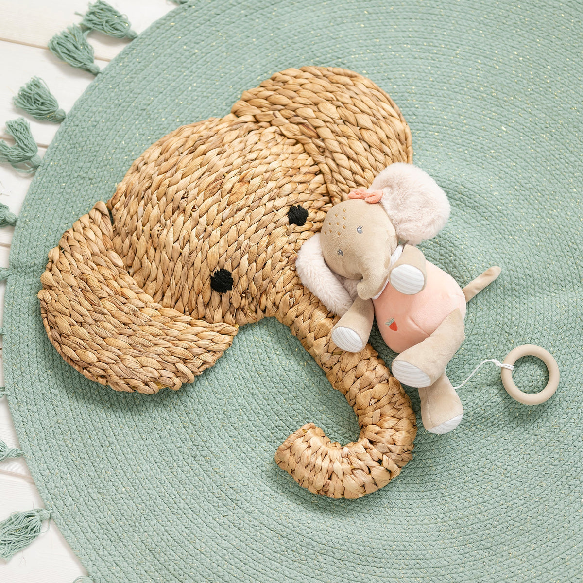 Nattou Kuscheltier Spieluhr Elefant Flo, Ernest & Oli
