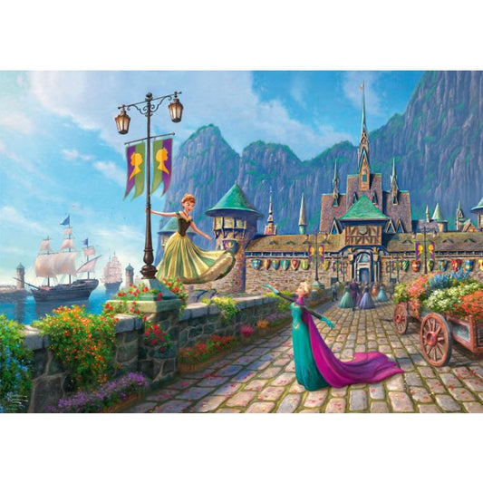 Thomas Kinkade Studios: Disney Dreams Collection - Frozen - Celebration in Arendelle, 1.000 Teile Puzzle