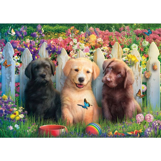 Süße Welpenszene, 1.000 Teile Puzzle