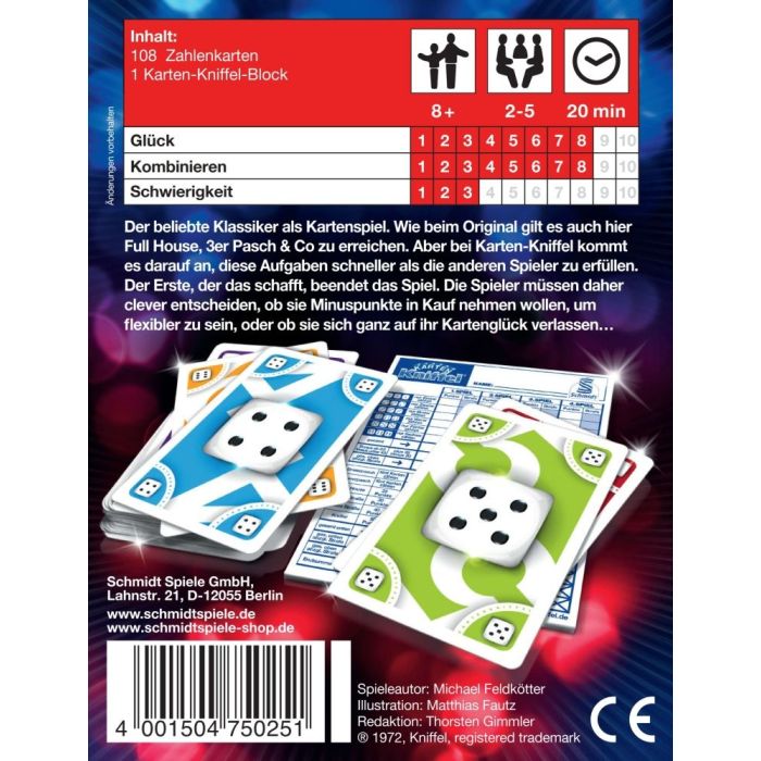 Karten-Kniffel®, Kartenspiel