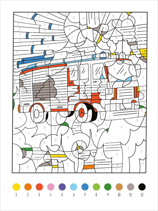 Mein dickes Malen-nach-Zahlen-Buch – Fahrzeuge