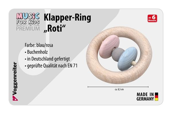 Klapper-Ring "Roti" (blau/rosa)