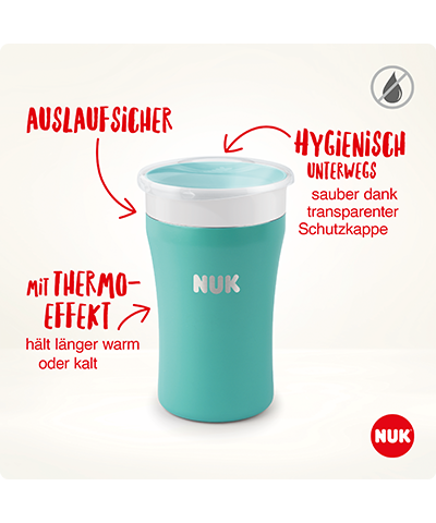 NUK Magic Cup Edelstahl 230ml 2er Set