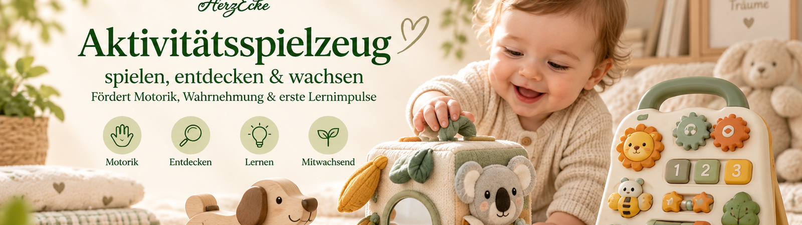 Aktivitätsspielzeug | Fördernd & lehrreich | HerzEcke
