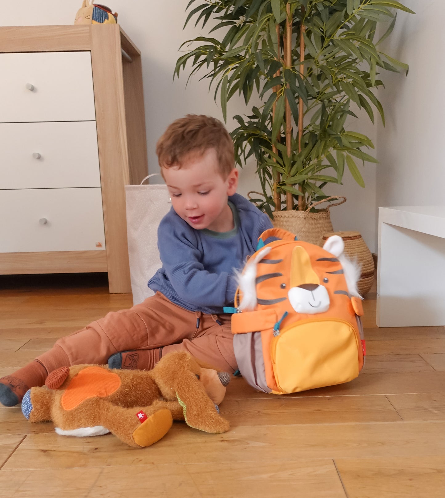 Sigikid Kinder Pfötchen-Rucksack Tiger