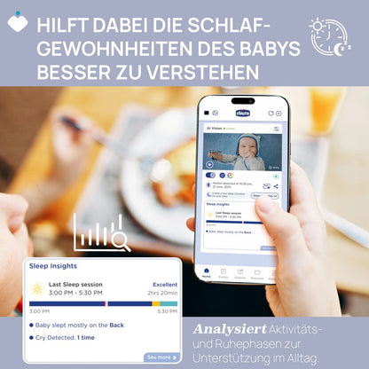 chicco Wifi Video-Babyphone mit flexibler Halterung