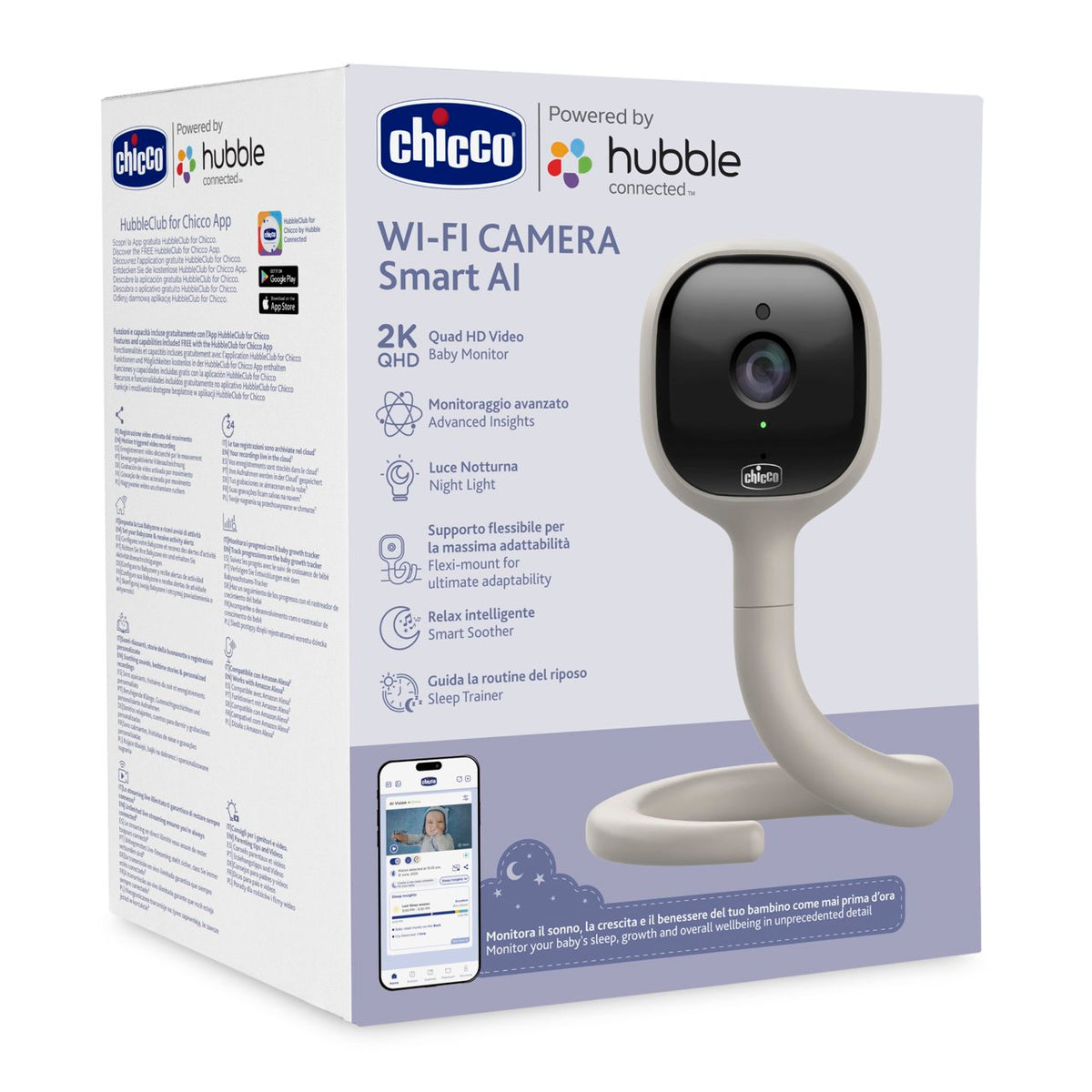 chicco Wifi Video-Babyphone mit flexibler Halterung