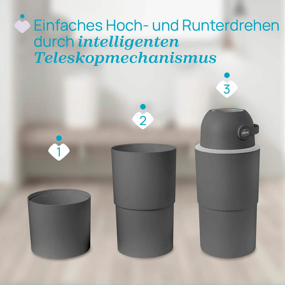 chicco Teleskop Windeleimer XL Odour Off