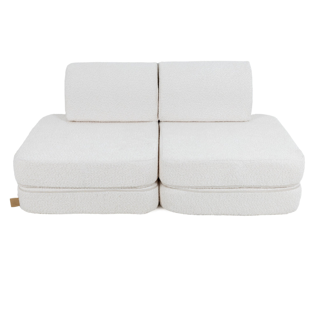 MeowBaby.de MeowBaby Spielsofa Mini Basic Premium Bouclé creme/weiß