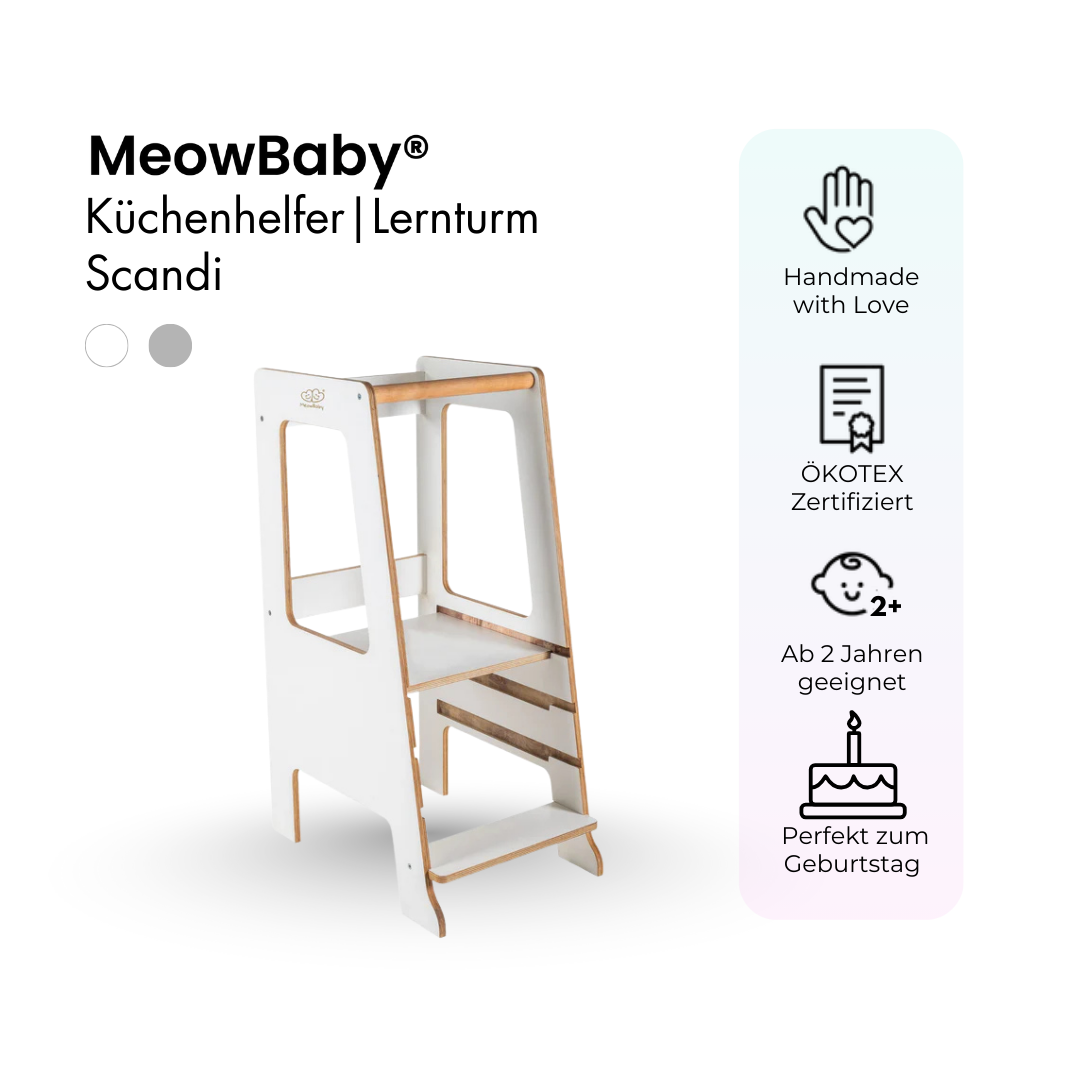 MeowBaby.de MeowBaby Lernturm/Küchenhelfer Scandi
