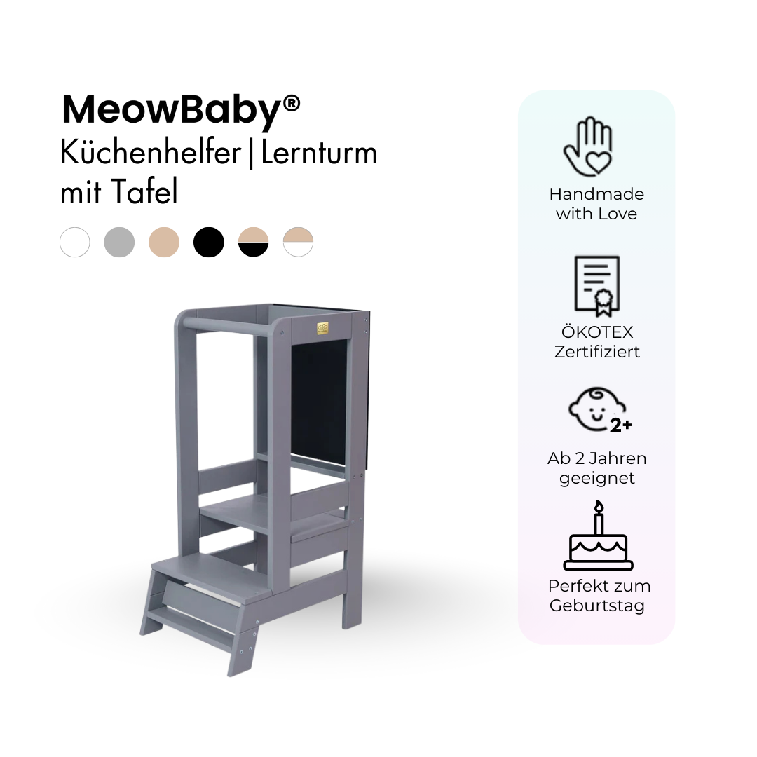 MeowBaby.de MeowBaby Lernturm/Küchenhelfer mit Tafel