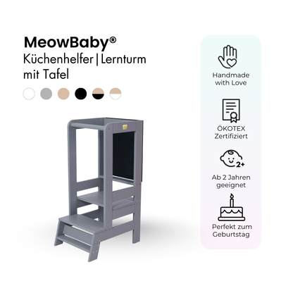 MeowBaby.de MeowBaby Lernturm/Küchenhelfer mit Tafel