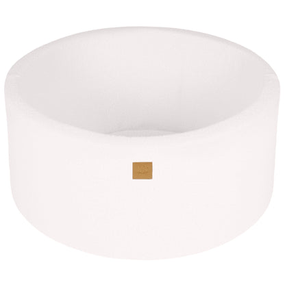 MeowBaby.de MeowBaby Bällebad Bouclé creme/weiß 90x40 cm, 300 Bälle - eigene Farbauswahl