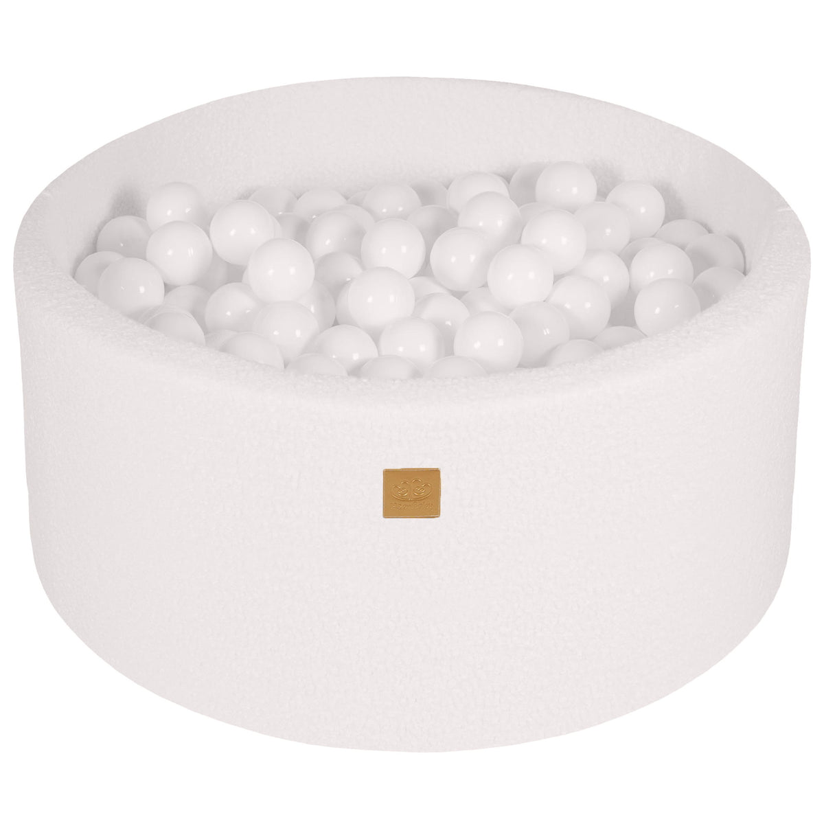 MeowBaby.de MeowBaby Bällebad Bouclé creme/weiß 90x40 cm, 300 Bälle - eigene Farbauswahl