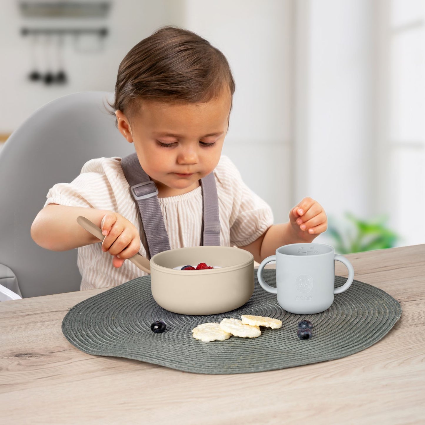reer Silikon-Geschirrset, 4-teilig, beige