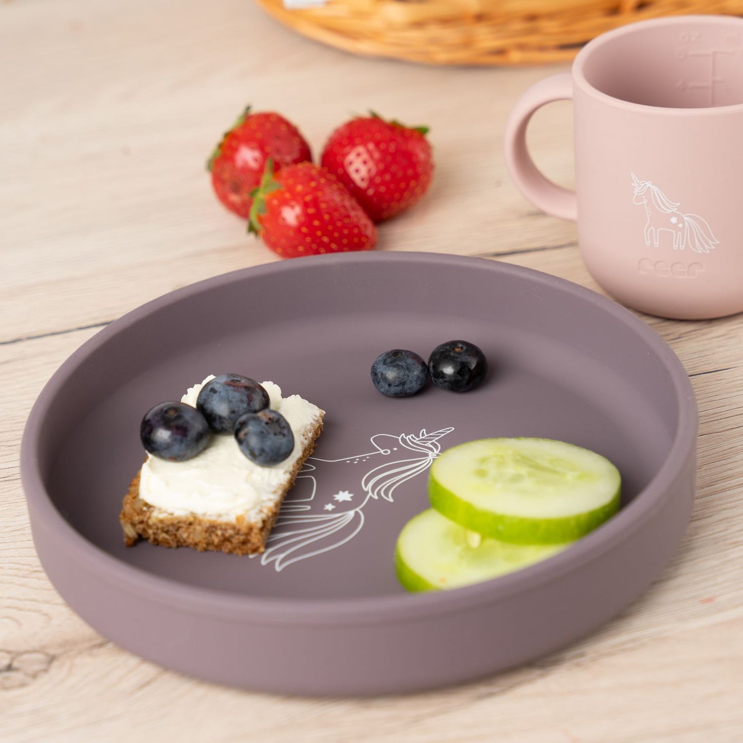 reer Silikon-Geschirrset, 4-teilig, lila
