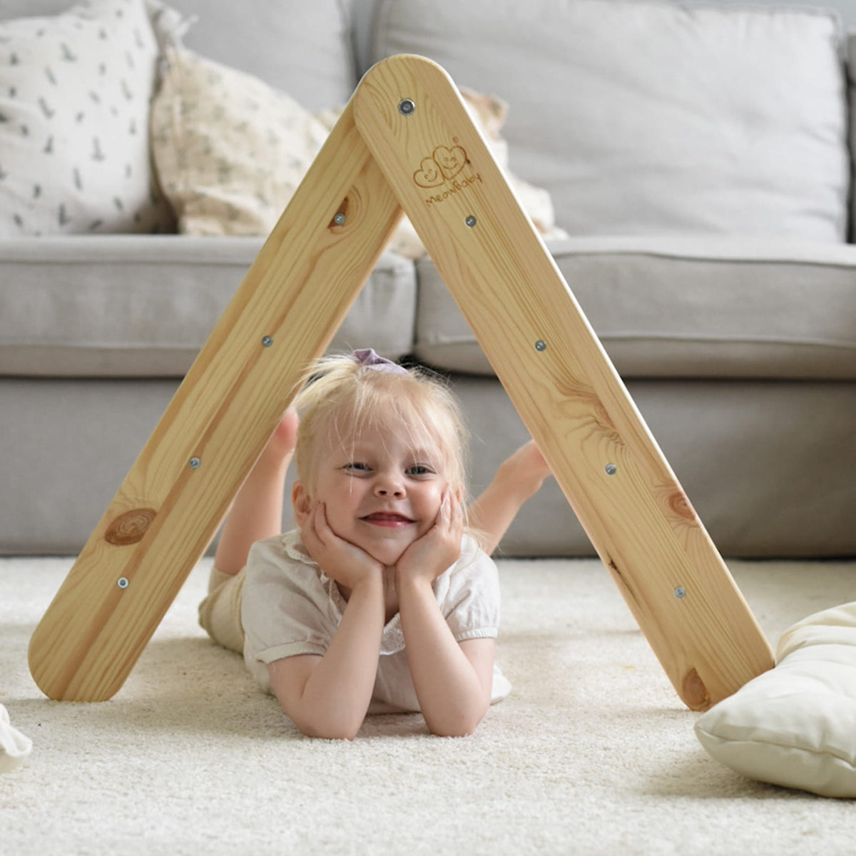 MeowBaby.de MeowBaby Haus mit faltbarer Kinderleiter 60x61 cm