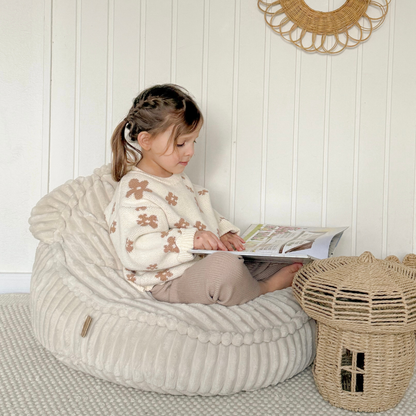MeowBaby.de MeowBaby Kindersessel Bären-Sitzsack Churros - Plüschcord Edition