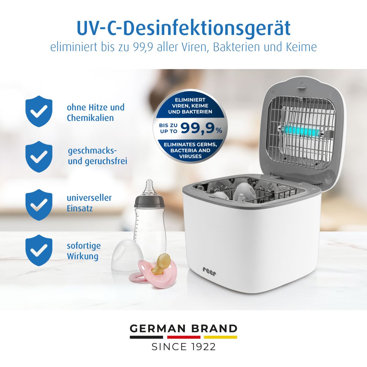 reer UV-C Desinfektionsgerät mit Trocknungsfunktion