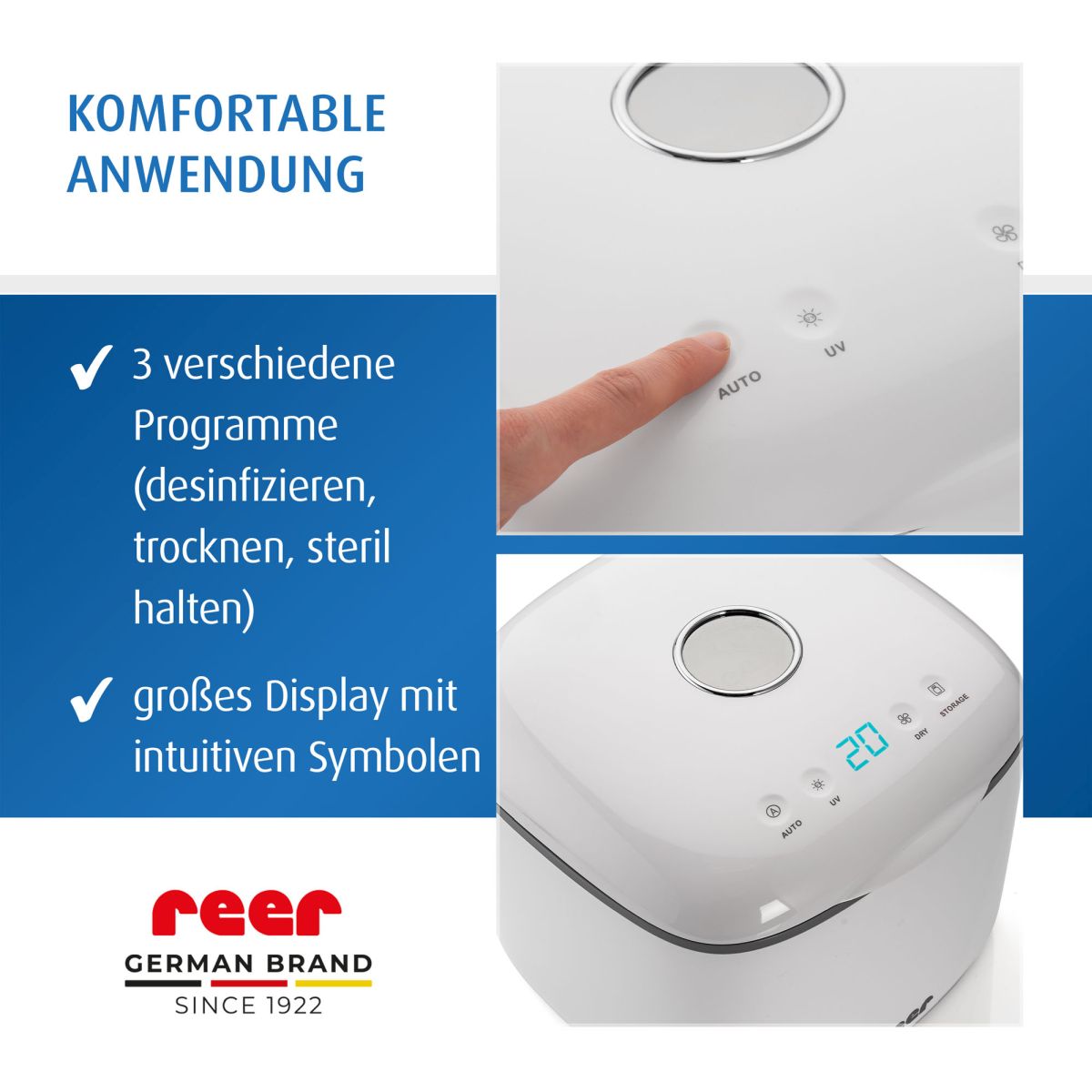 reer UV-C Desinfektionsgerät mit Trocknungsfunktion
