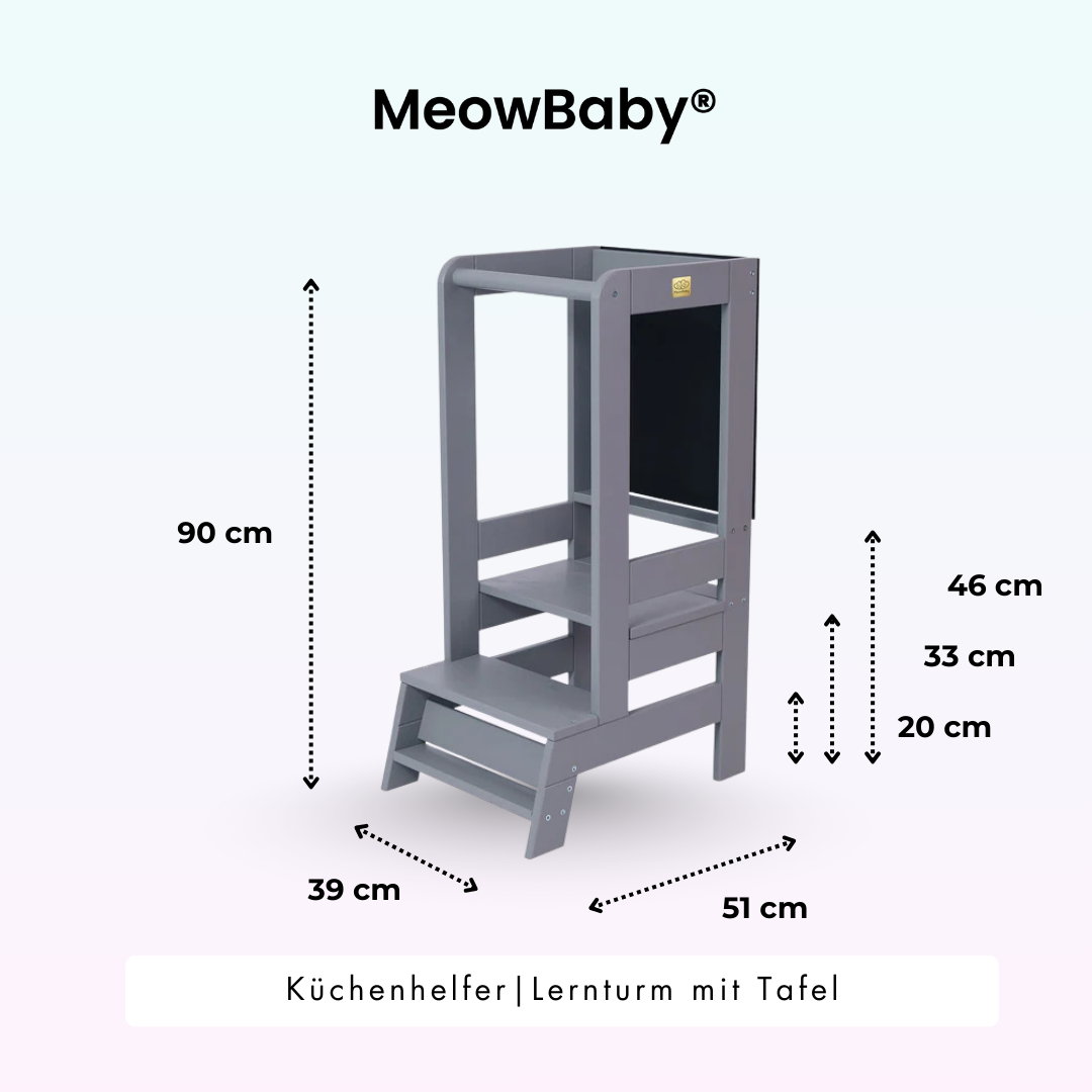 MeowBaby.de MeowBaby Lernturm/Küchenhelfer mit Tafel