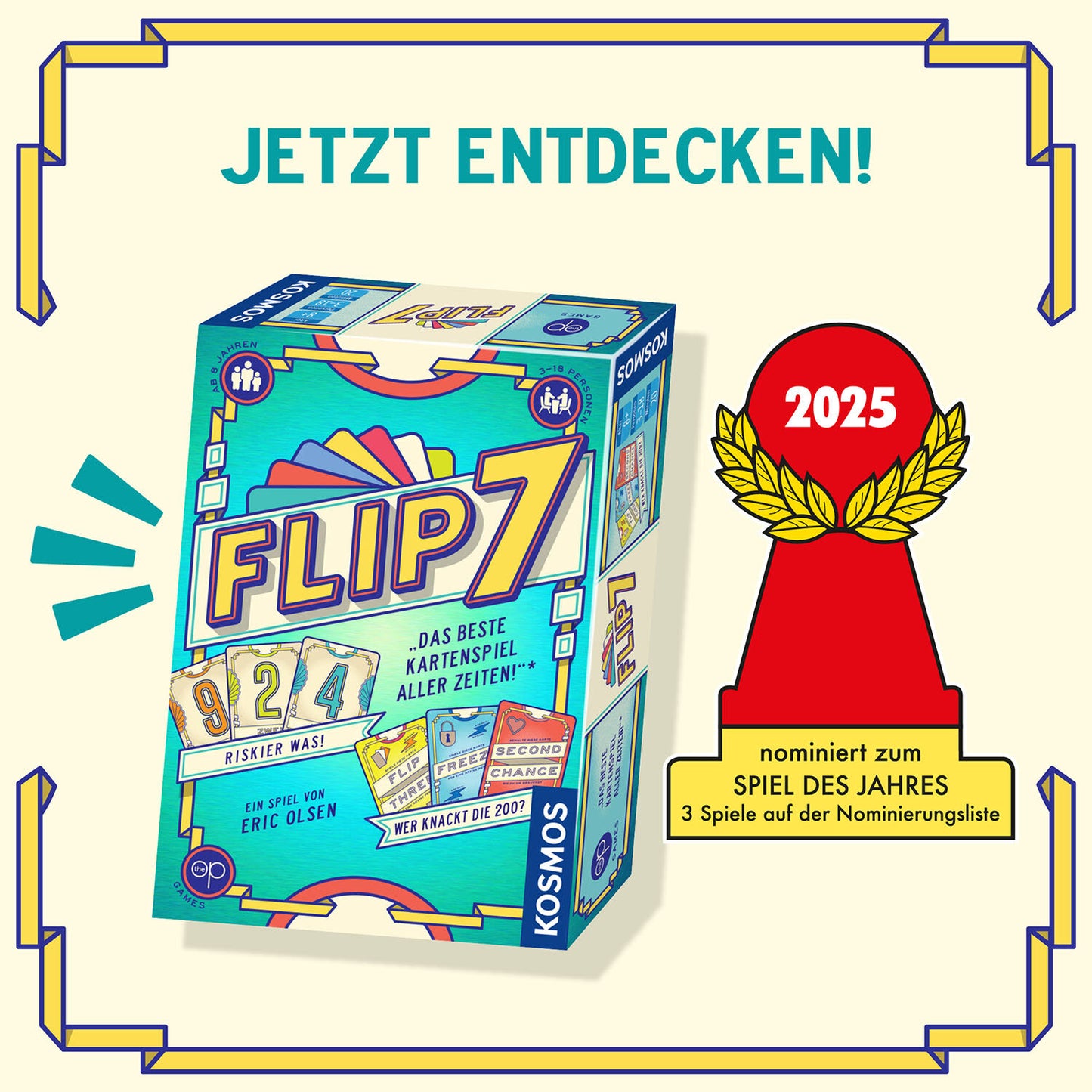 Kosmos Flip 7 Kartenspiel | Spiel des Jahres 2025 ab 8 Jahren