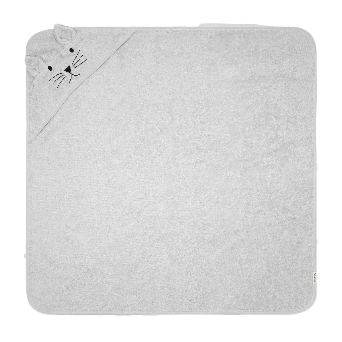 Kindsgut Kapuzenhandtuch Katze Grau