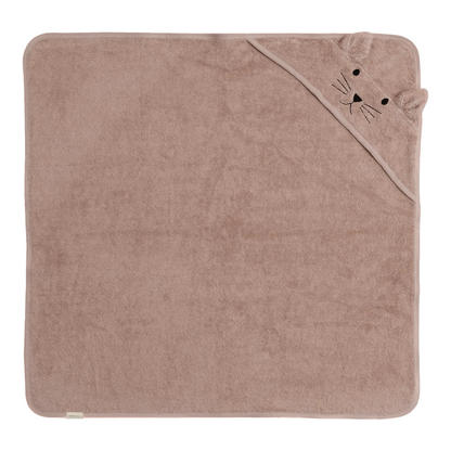 Kindsgut Kapuzenhandtuch Katze Rose