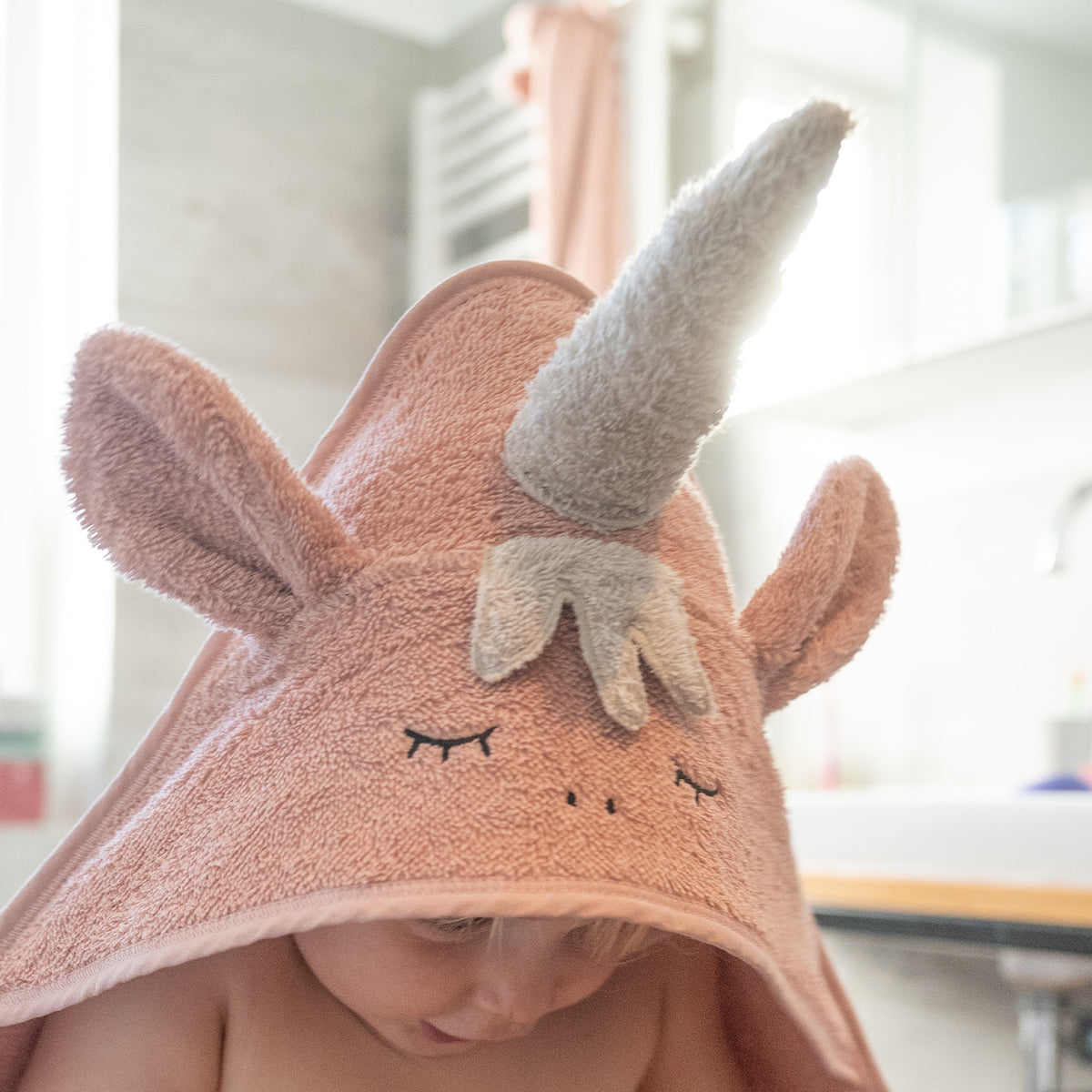 Kindsgut Kapuzenhandtuch Einhorn 75x75