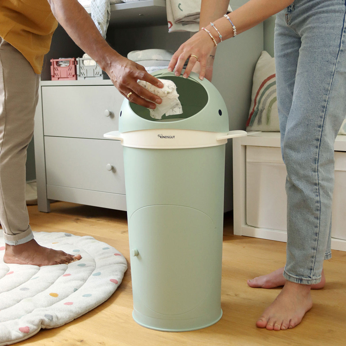 Kindsgut Windelmülleimer Wal Aquamarin