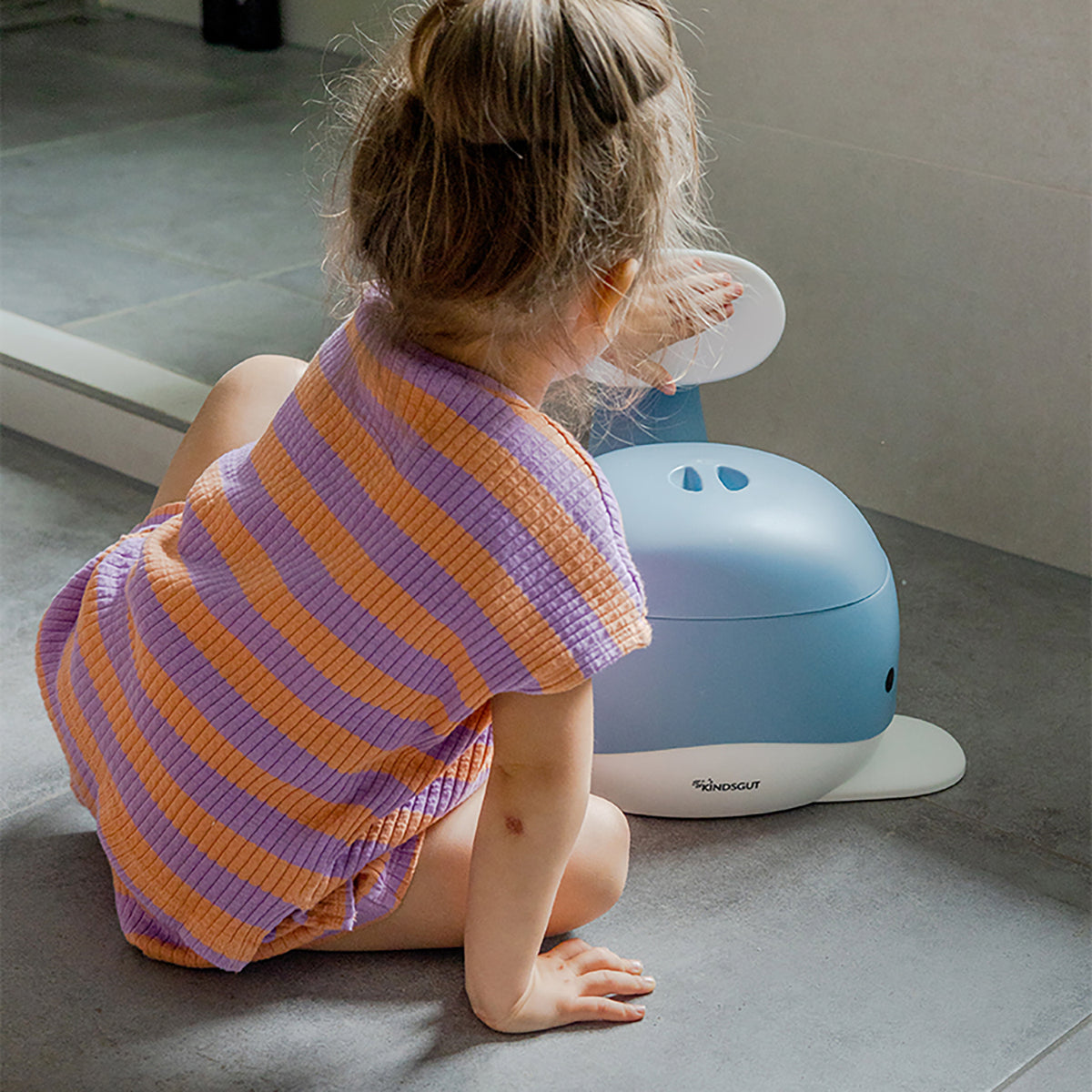 Kindsgut Kindertöpfchen Wal Taubenblau