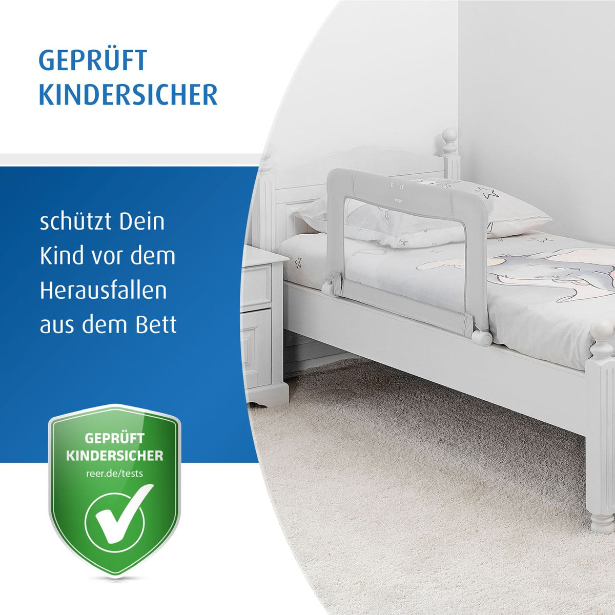ByMySide Bettgitter, für Betten 180 cm - 210 cm, mit Abklappfunktion