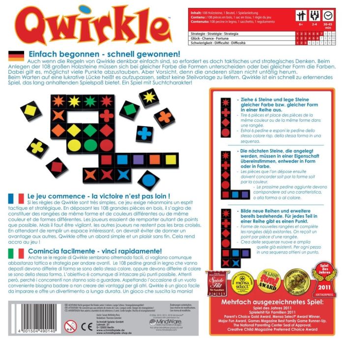 Qwirkle, Familienspiel