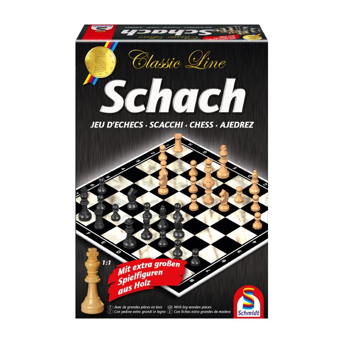 Schach mit extra großen Spielfiguren, Classic Line, Familienspiel