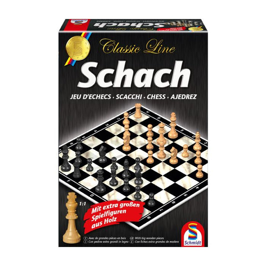 Schach mit extra großen Spielfiguren, Classic Line, Familienspiel