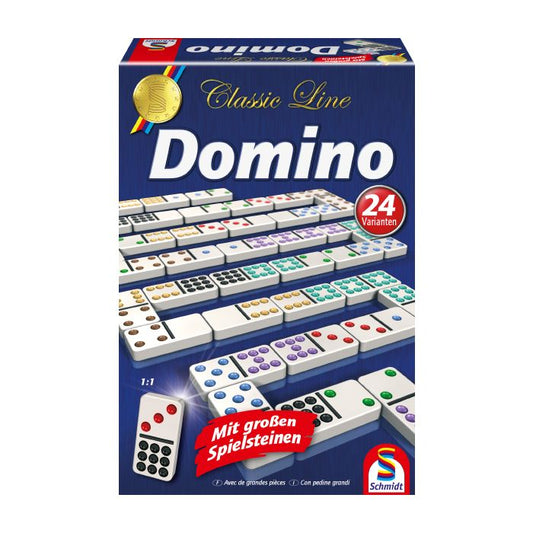 Domino mit extra großen Spielsteinen, Classic Line, Familienspiel