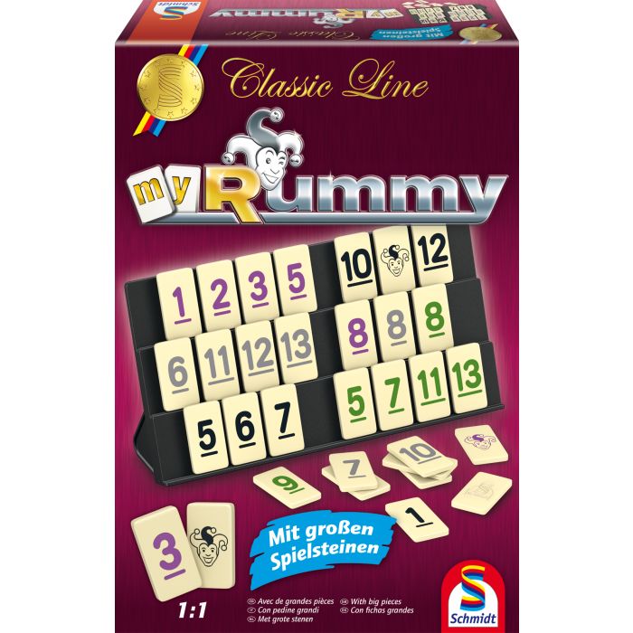 MyRummy® mit großen Spielfiguren, Classic Line, Familienspiel