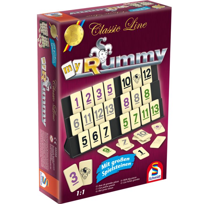 MyRummy® mit großen Spielfiguren, Classic Line, Familienspiel