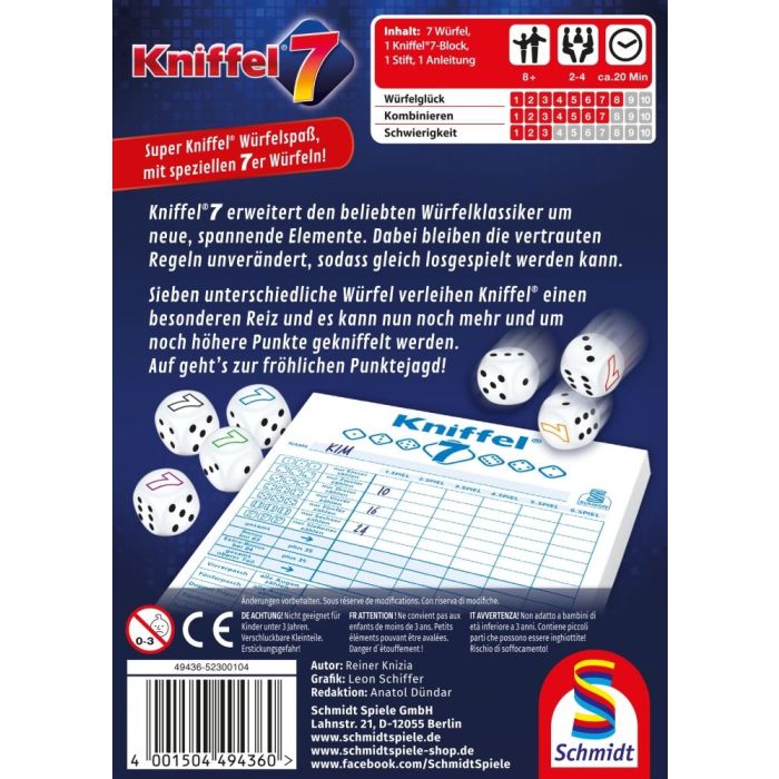 Kniffel® 7, Würfelspiel