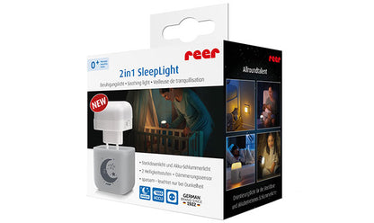 2in1 SleepLight: Steckdosenlicht & Schlummerlicht, Hellgrau mit Dämmerungssensor