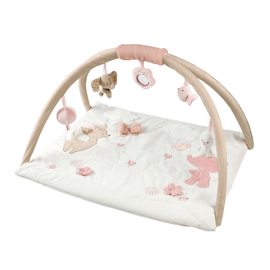 Nattou Krabbeldecke mit Bogen FanFan quadratisch 70x80 cm