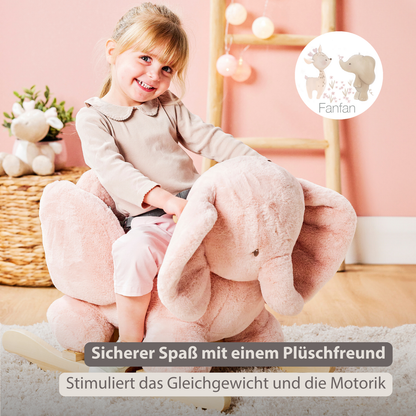 Nattou Schaukeltier Elefant FanFan Altrosa