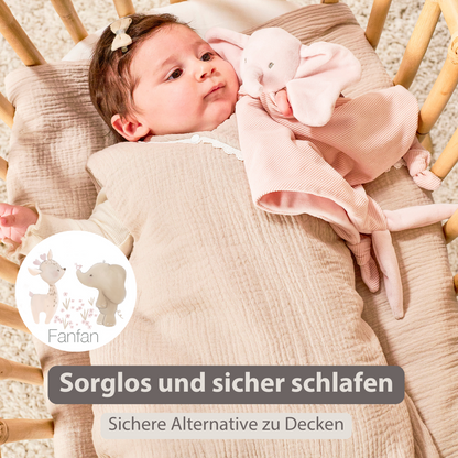 Nattou Schlafsack FanFan 70 cm Swaddle Sand TOG 2