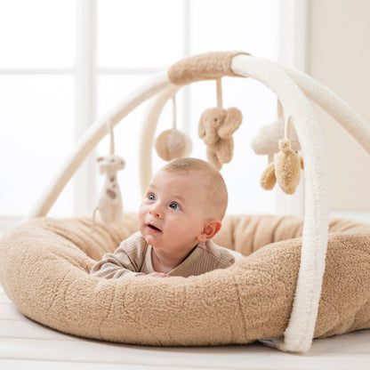 Nattou Spielmatte Teddy rechteckig mit Spielbogen 90 cm