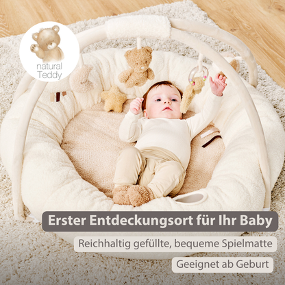 Nattou Spielkissen Teddy rund mit Bögen 90x90 cm