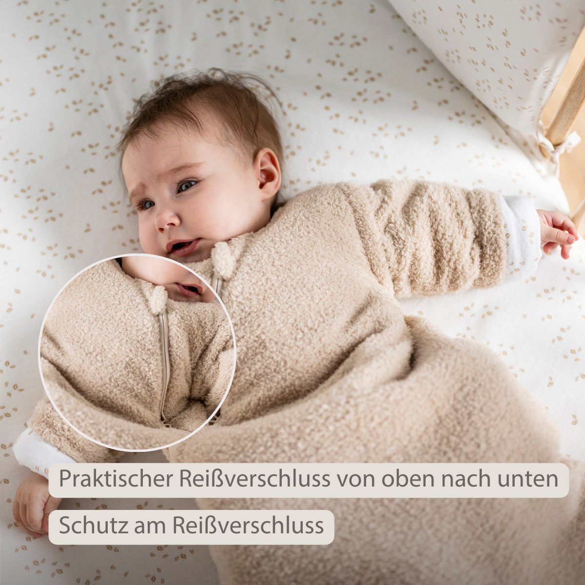Nattou Schlafsack Teddy Beige 70 cm