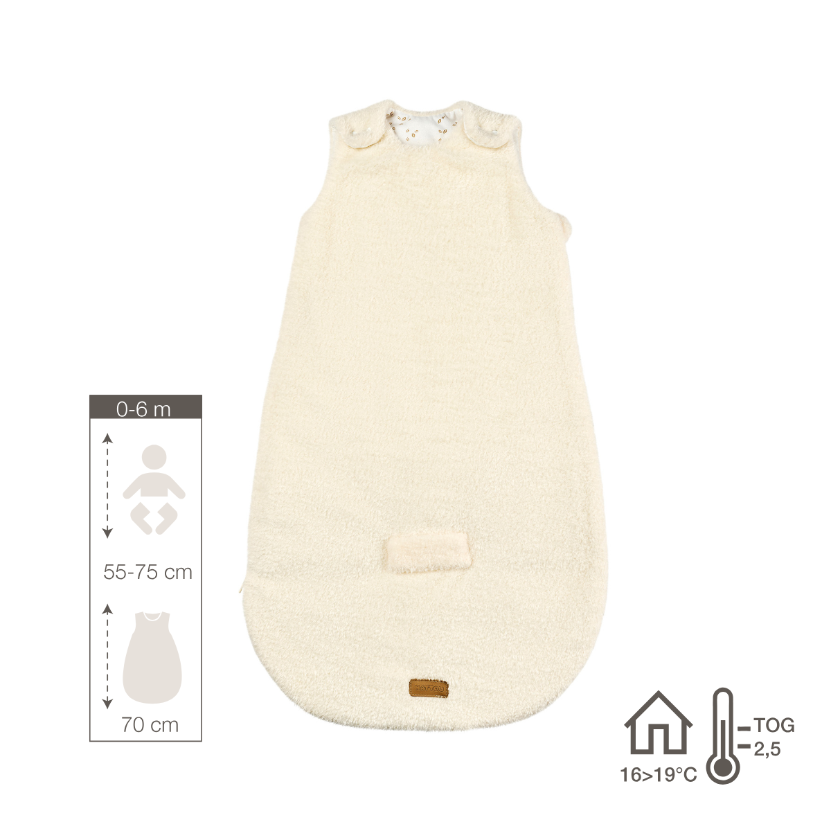 Nattou Schlafsack Teddy Ecru 70 cm