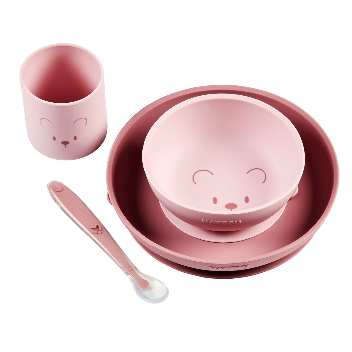 Nattou Mealtime Bär Geschirrset 4 Teile